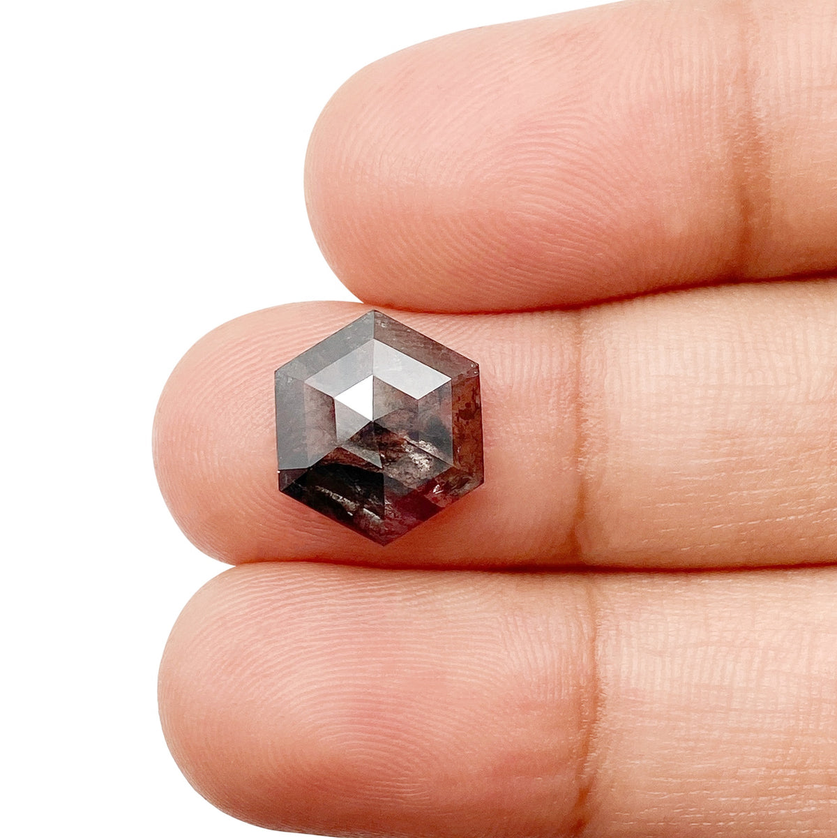 2.81ct | Rustic Hexagon Shape Rose Cut Diamond - Modern Rustic Diamond