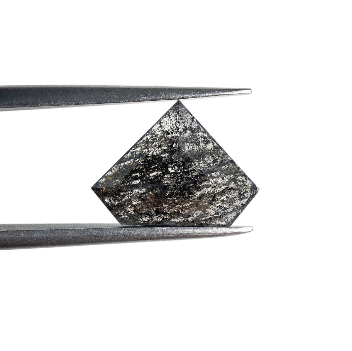 2.81ct | Salt & Pepper Shield Shape Rose Cut Diamond - Modern Rustic Diamond