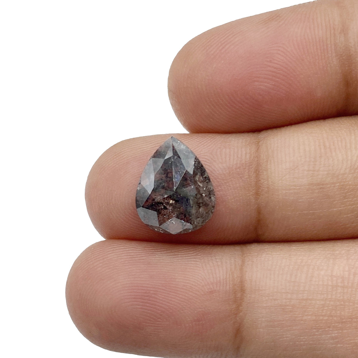 3.00ct | Rustic Pear Shape Rose Cut Diamond - Modern Rustic Diamond