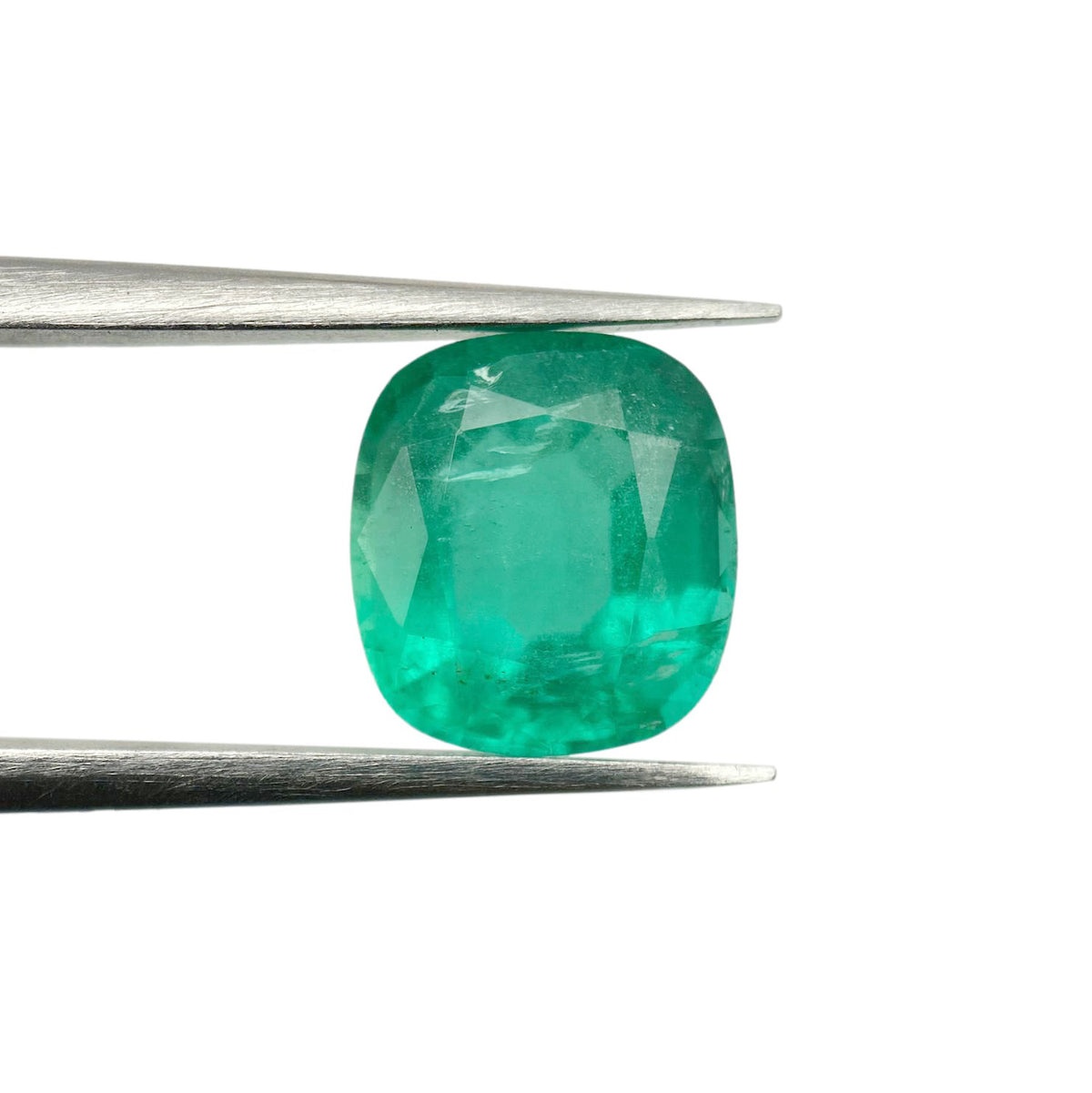2.87ct | Brilliant Cut Cushion Shape Brazil Emerald - Modern Rustic Diamond