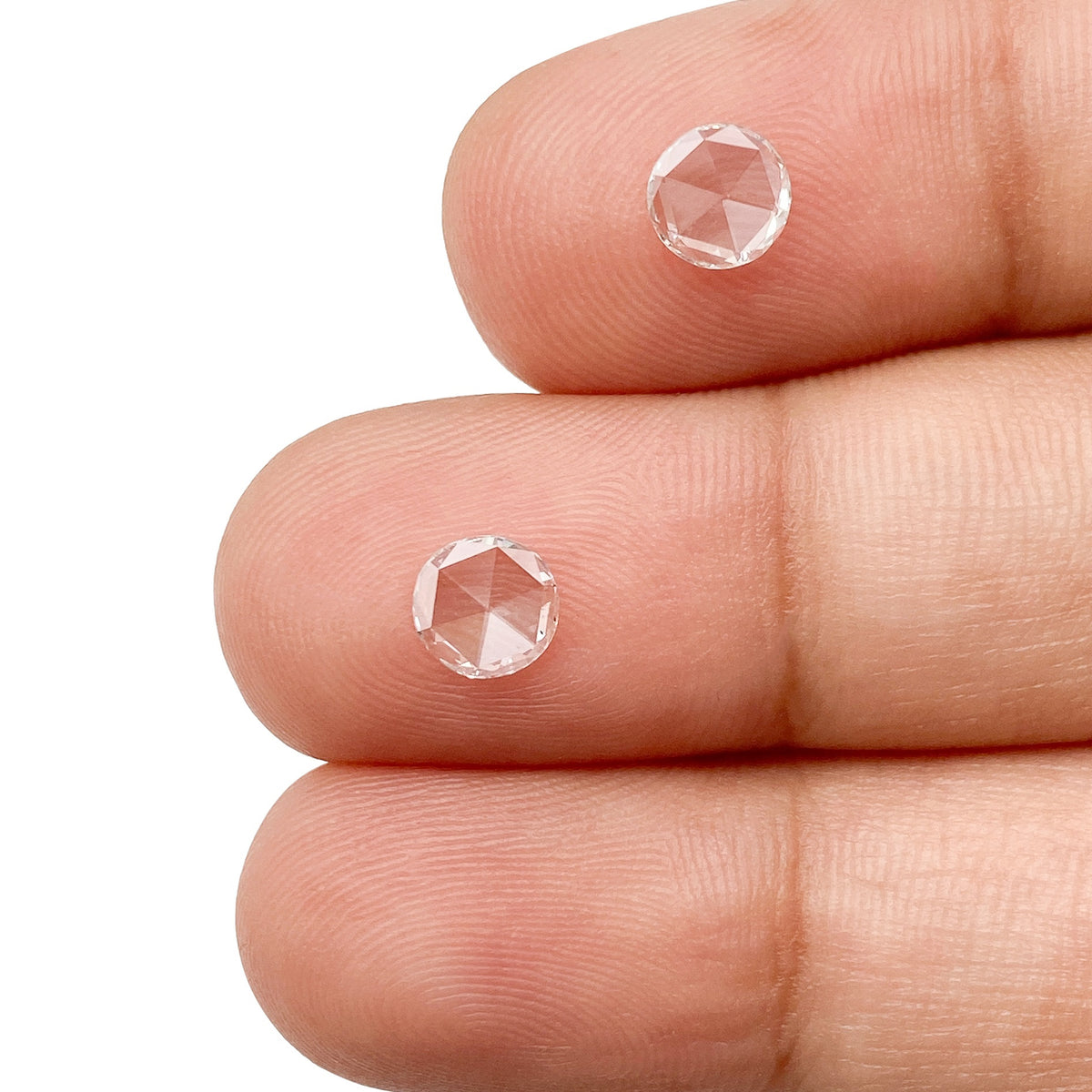 0.40cttw | G-H VS2-SI1 Round Shape Rose Cut Diamond Matched Pair