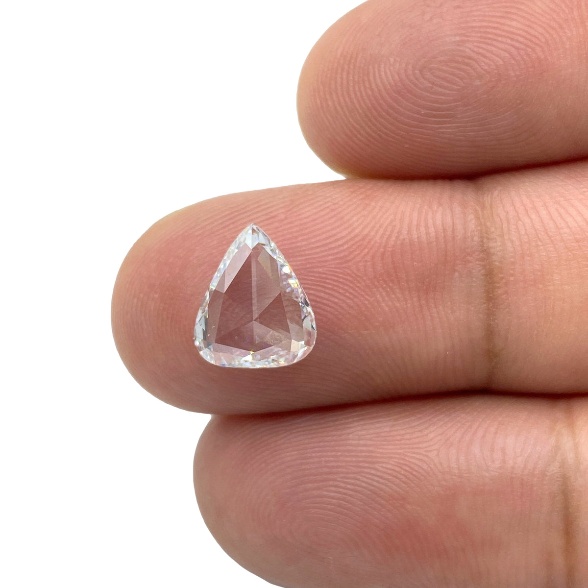 1.52ct | D/SI1 Pear Shape Rose Cut Diamond (GIA) - Modern Rustic Diamond