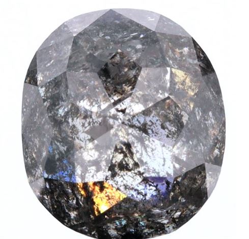 2.90ct | Salt & Pepper Cushion Shape Brilliant Cut Diamond - Modern Rustic Diamond
