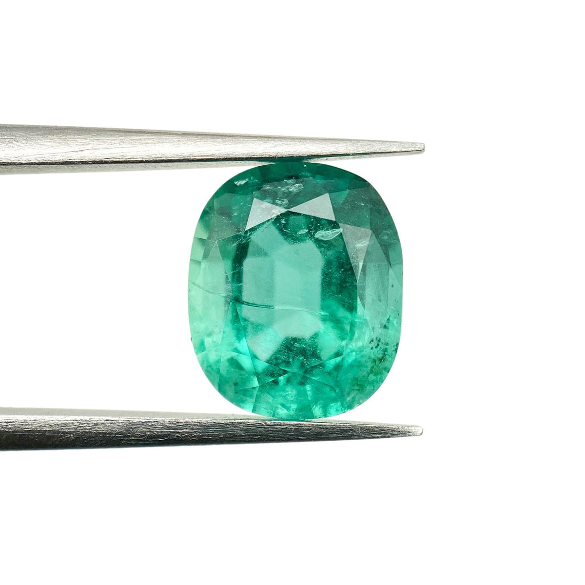 2.91ct | Brilliant Cut Cushion Shape Brazil Emerald - Modern Rustic Diamond
