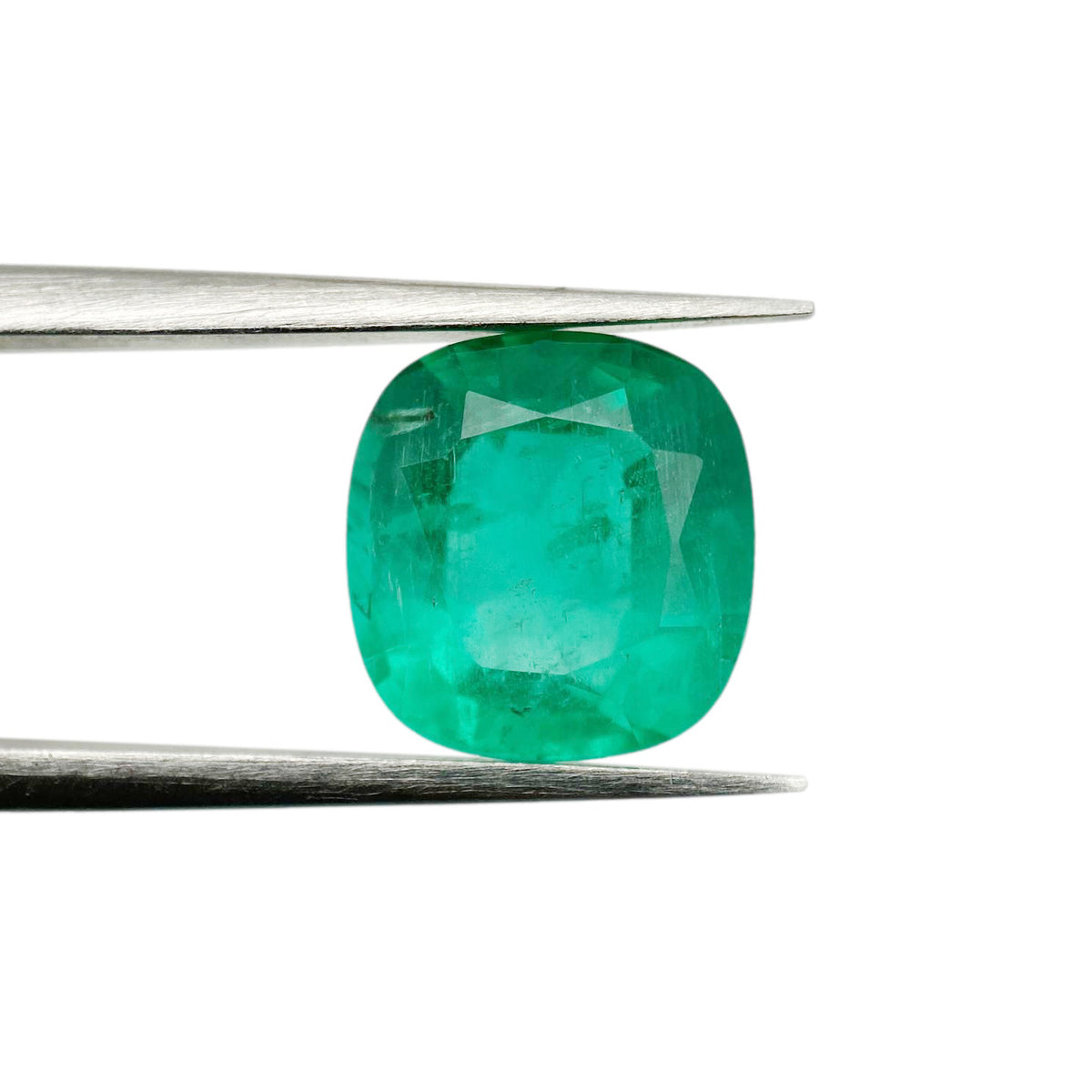 2.93ct | Brilliant Cut Cushion Shape Brazil Emerald - Modern Rustic Diamond