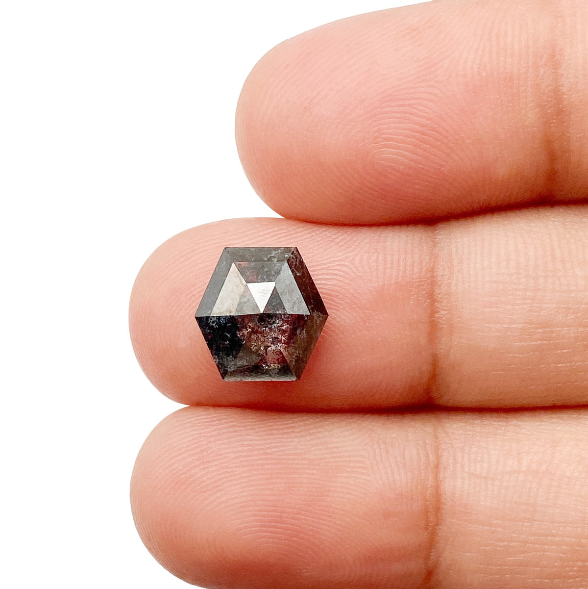 2.95ct | Rustic Hexagon Shape Step Cut Diamond - Modern Rustic Diamond