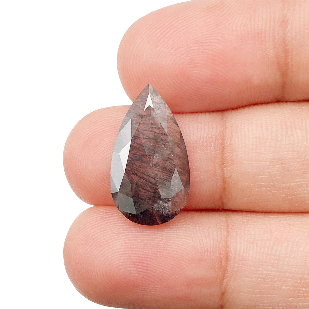 3.84ct | Rustic Pear Shape Rose Cut Diamond - Modern Rustic Diamond