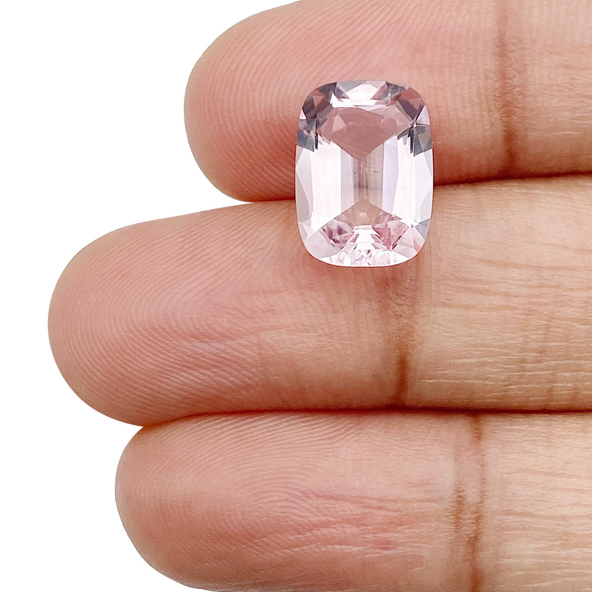 2.97ct |  Cushion Shape Step Cut Morganite - Modern Rustic Diamond