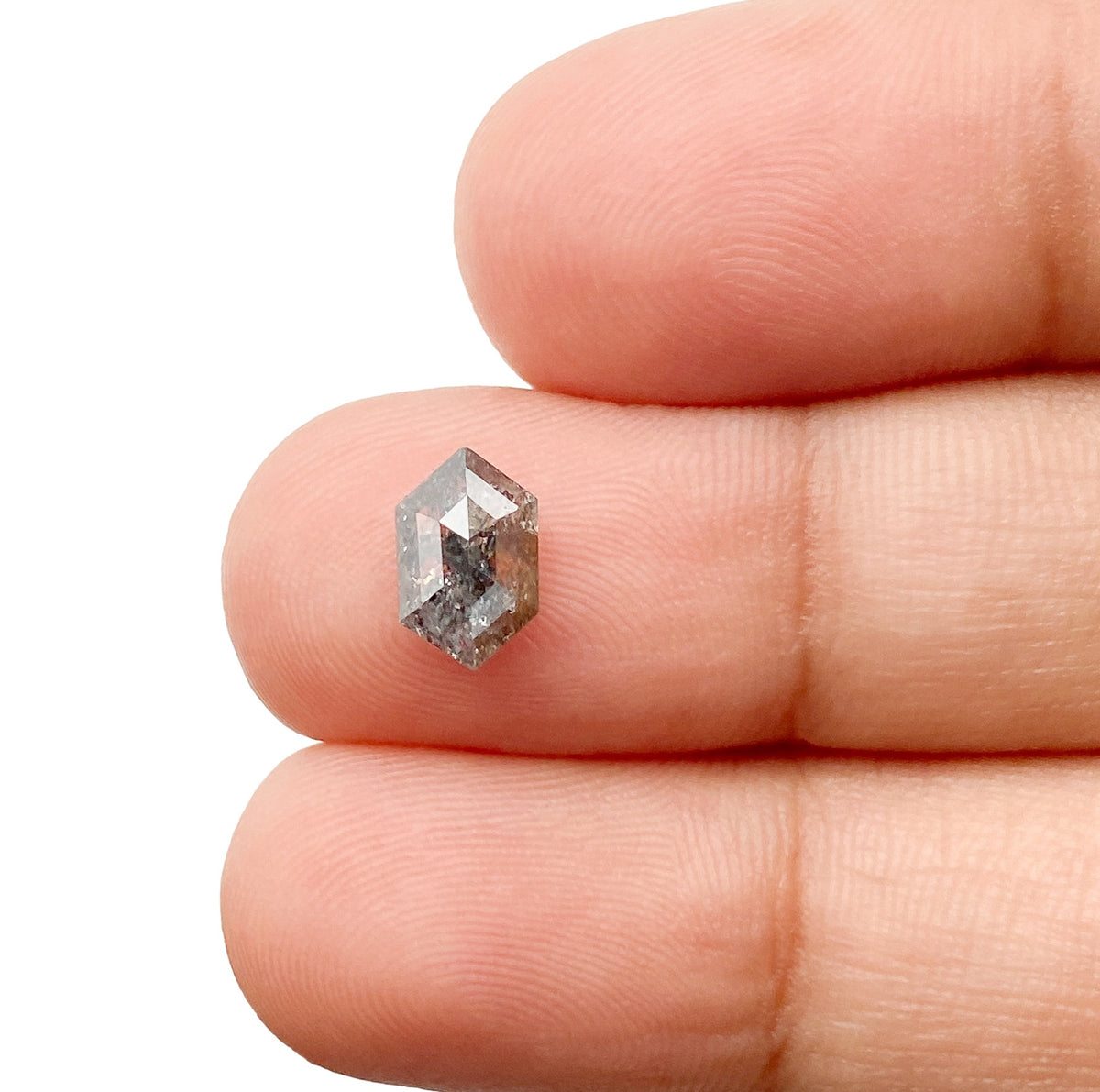 1.07ct | Rustic  Hexagon Shape Step Cut Diamond - Modern Rustic Diamond