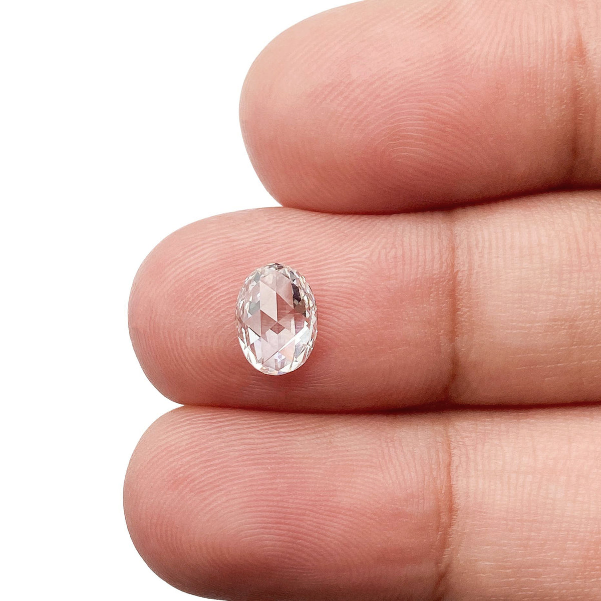 0.71ct | H/VS2 Oval Shape Rose Cut Diamond (GIA) - Modern Rustic Diamond