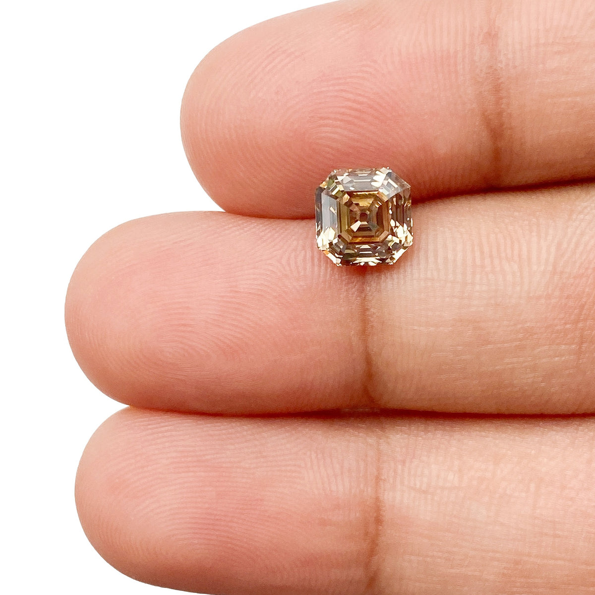 1.41ct | Cognac VS1 Asscher Shape Step Cut Diamond (GIA) - Modern Rustic Diamond