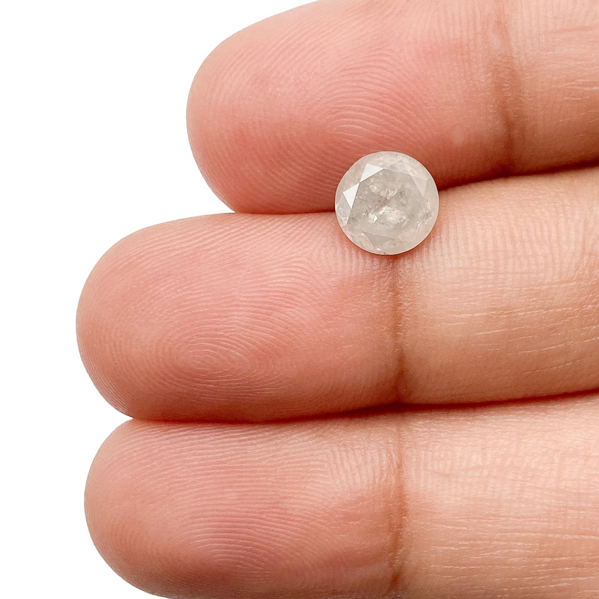 1.44ct | Salt & Pepper Round Shape Brilliant Cut Diamond
