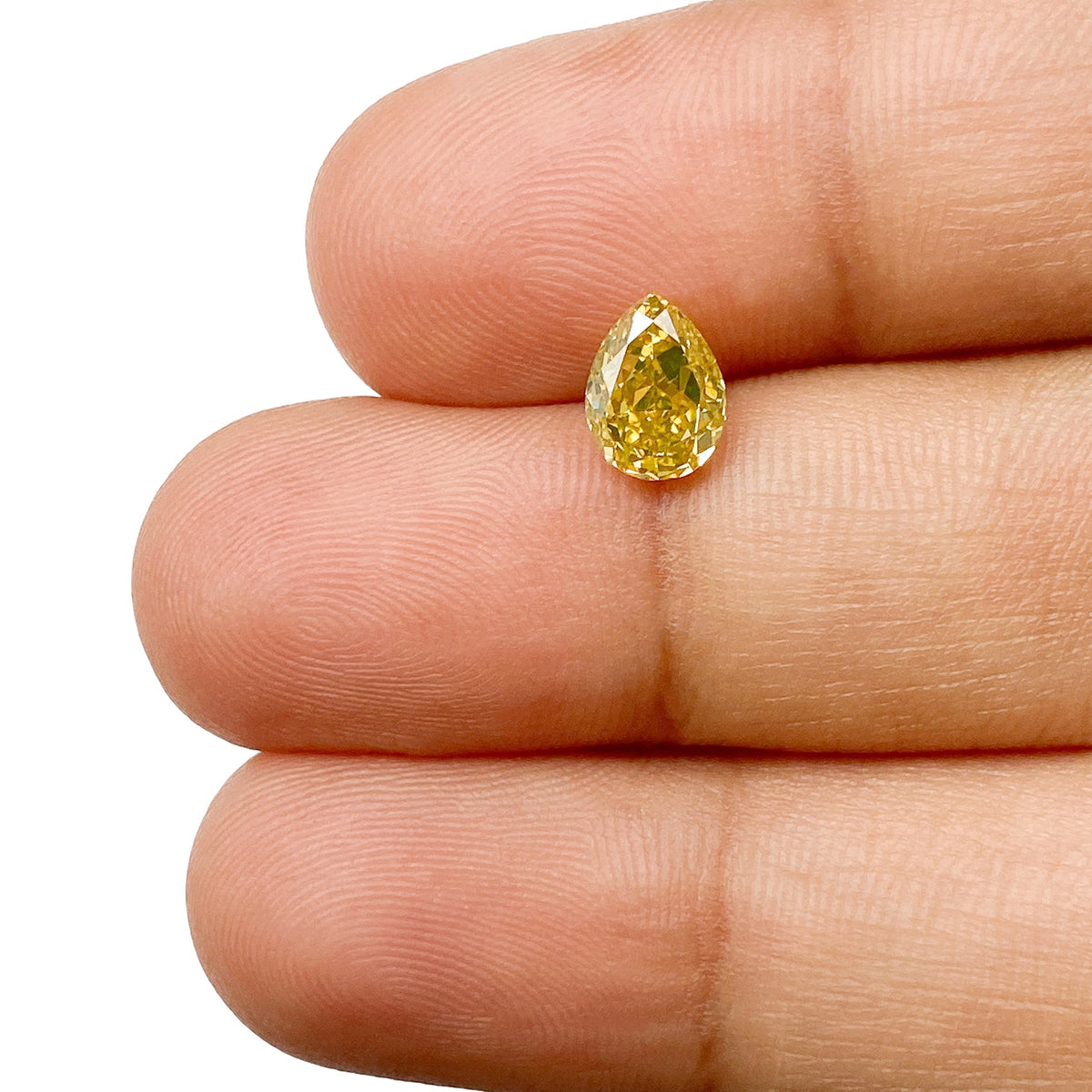 1.02ct | Yellow VS2 Pear Shape Brilliant Cut Diamond (GIA) - Modern Rustic Diamond