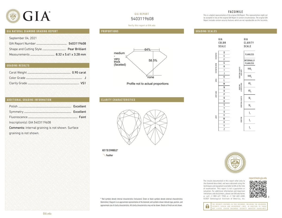 0.90ct | J/VS1 Pear Shape Brilliant Cut Diamond (GIA) - Modern Rustic Diamond
