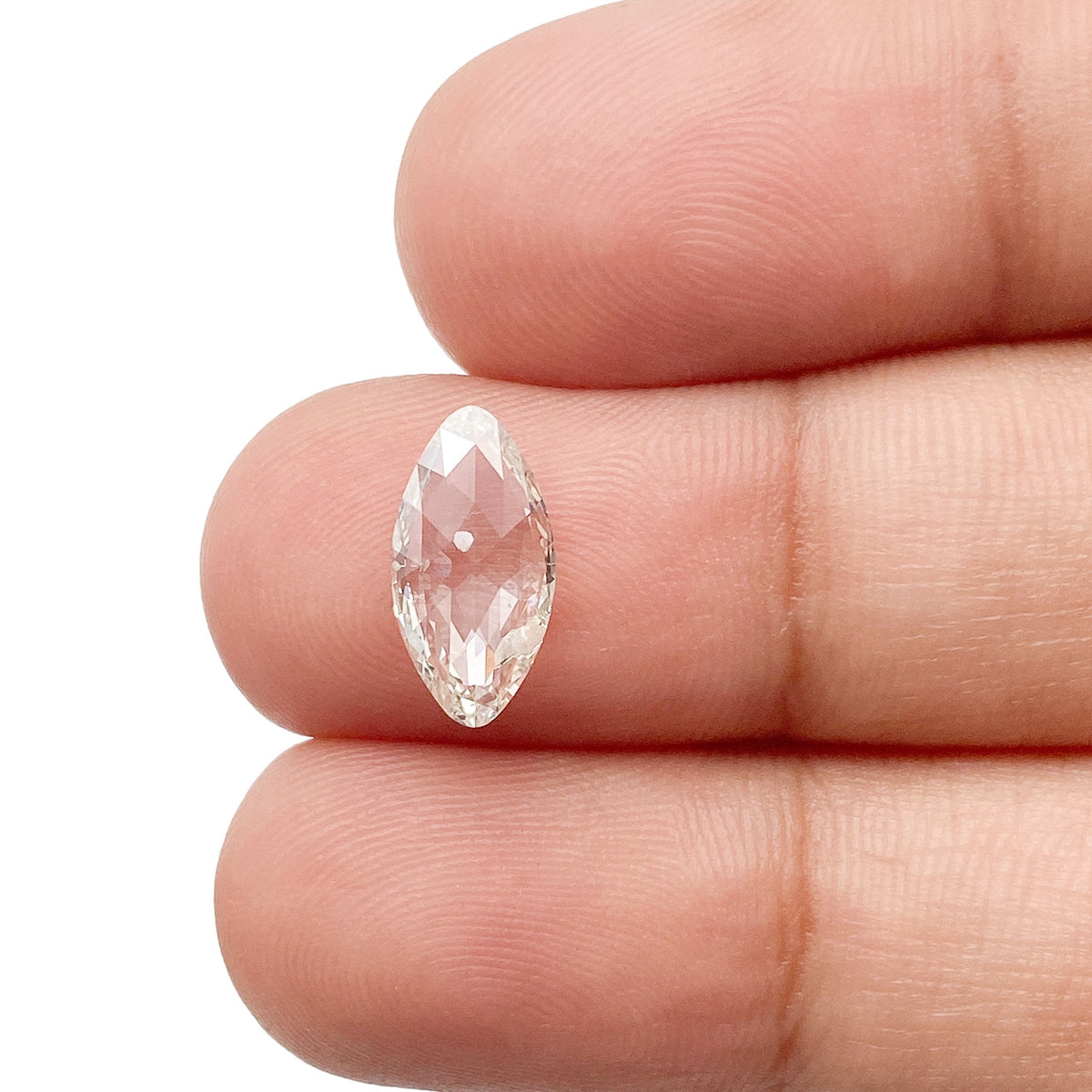 1.05ct | Champagne SI Marquise Shape Rose Cut Diamond - Modern Rustic Diamond