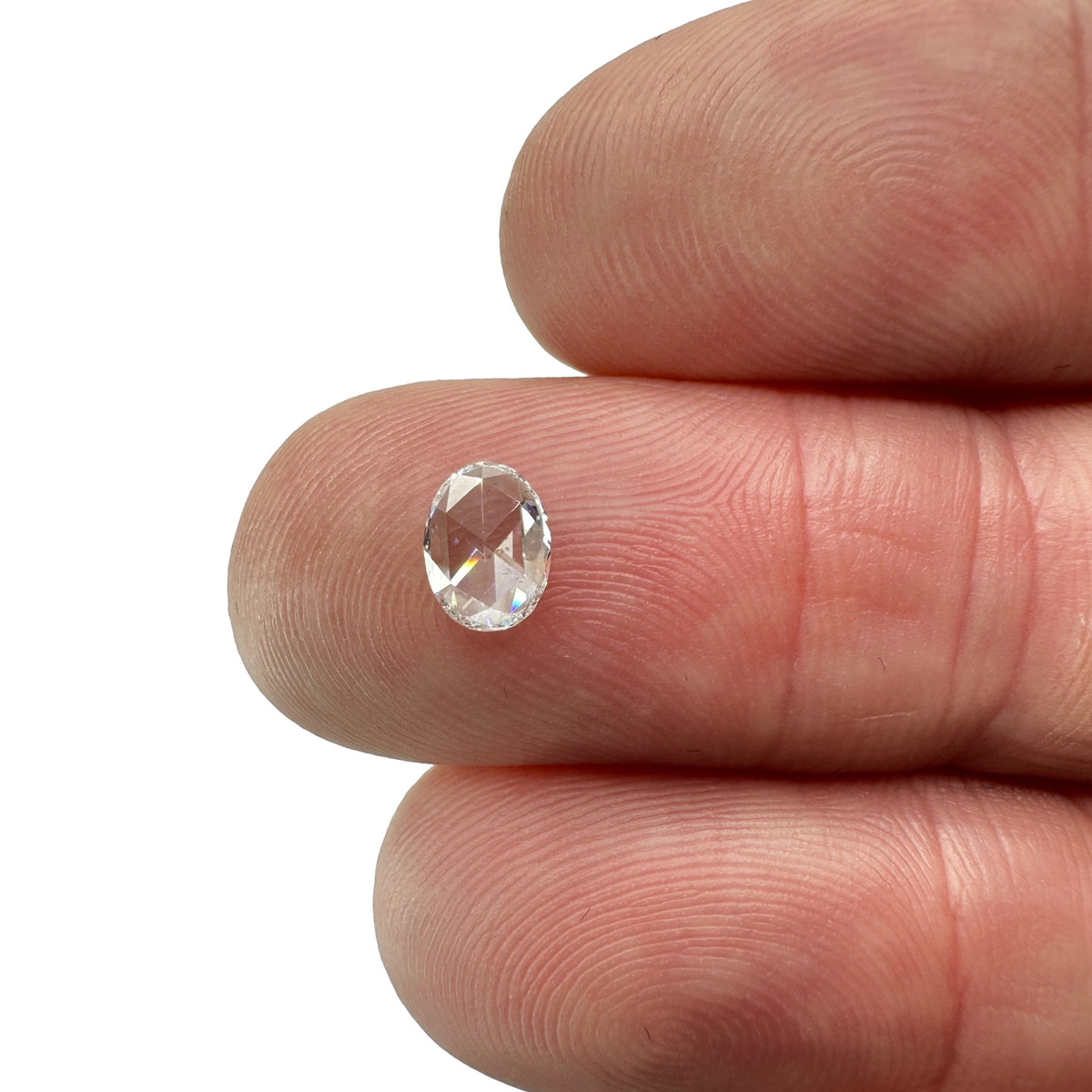 0.41ct | D-E/VVS Oval Shape Rose Cut Diamond - Modern Rustic Diamond