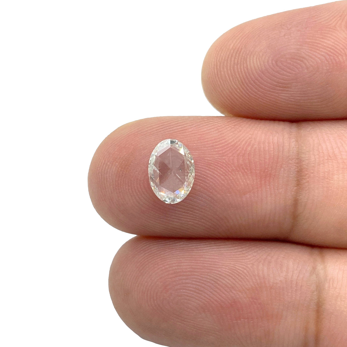 0.79ct | F-G/SI Oval Shape Rose Cut Diamond - Modern Rustic Diamond