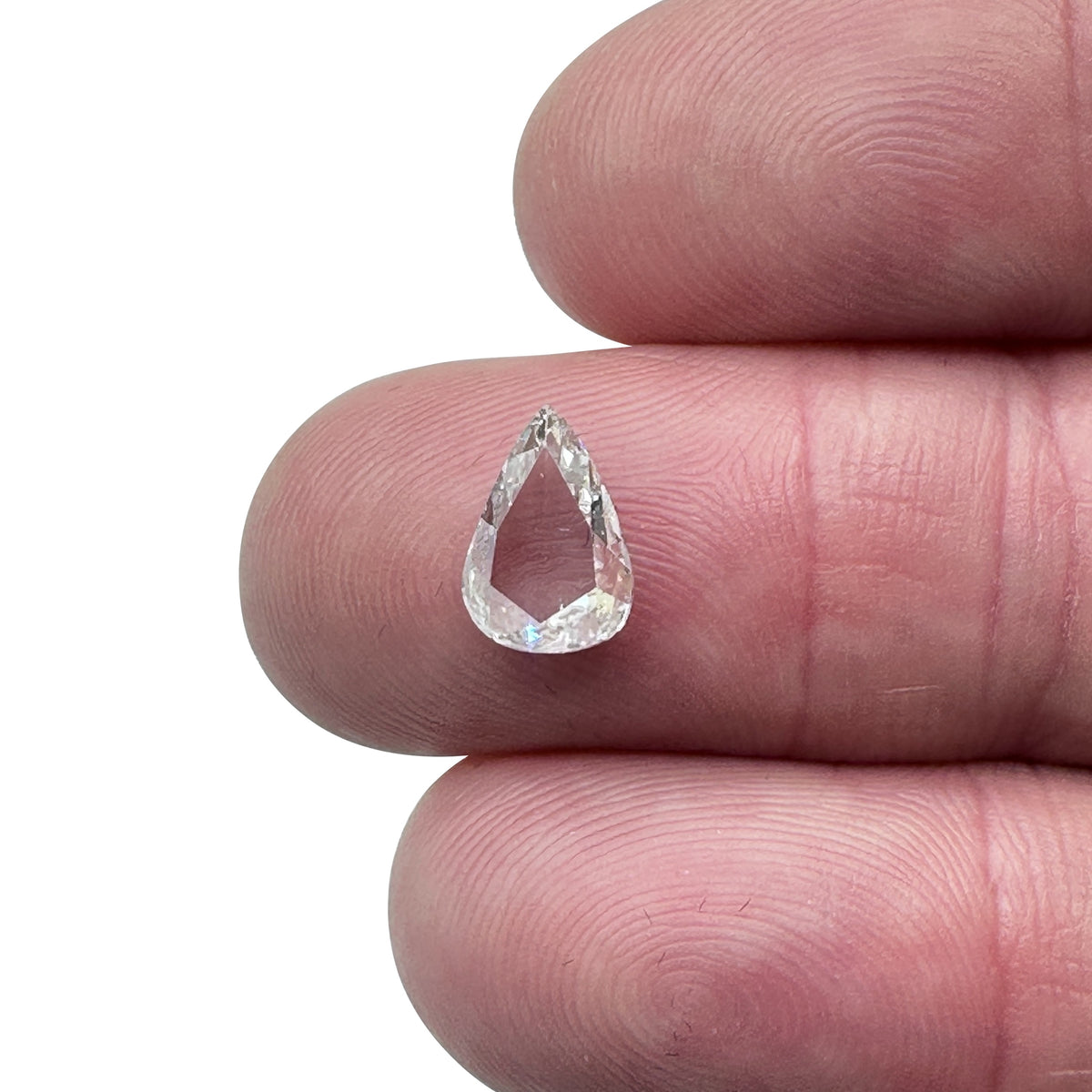 2.00ct | F/SI1 Pear Shape Rose Cut Diamond (IGI) - Modern Rustic Diamond