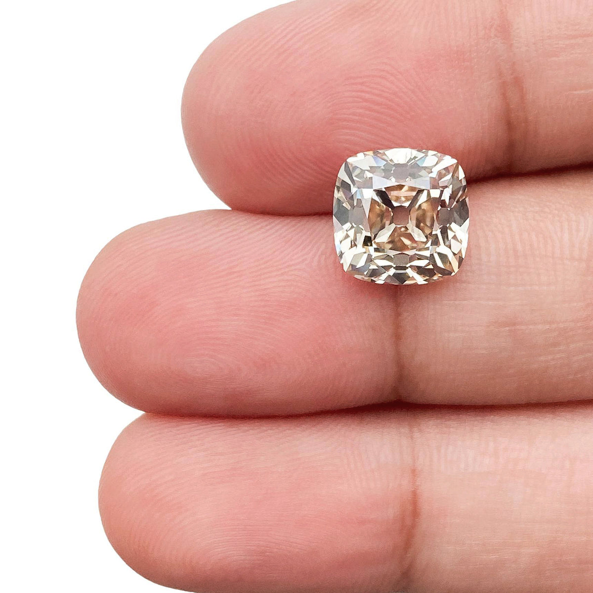3.34ct | U-V/VS1 Cushion Shape Old Mine Cut Diamond (GIA) - Modern Rustic Diamond