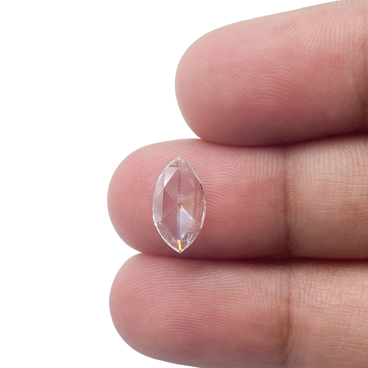 0.52ct | F-G/VS Marquise Shape Rose Cut Diamond - Modern Rustic Diamond