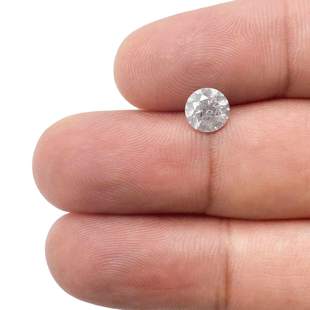 1.06ct | Salt & Pepper Round Shape Brilliant Cut Diamond