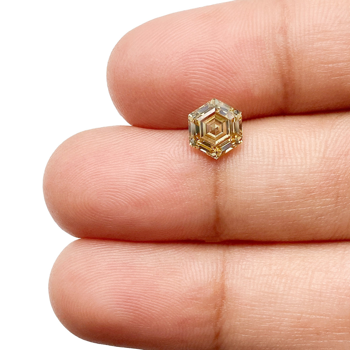 1.25ct | Fancy Brownish Yellow VS1 Hexagon Shape Step Cut Diamond (GIA) - Modern Rustic Diamond