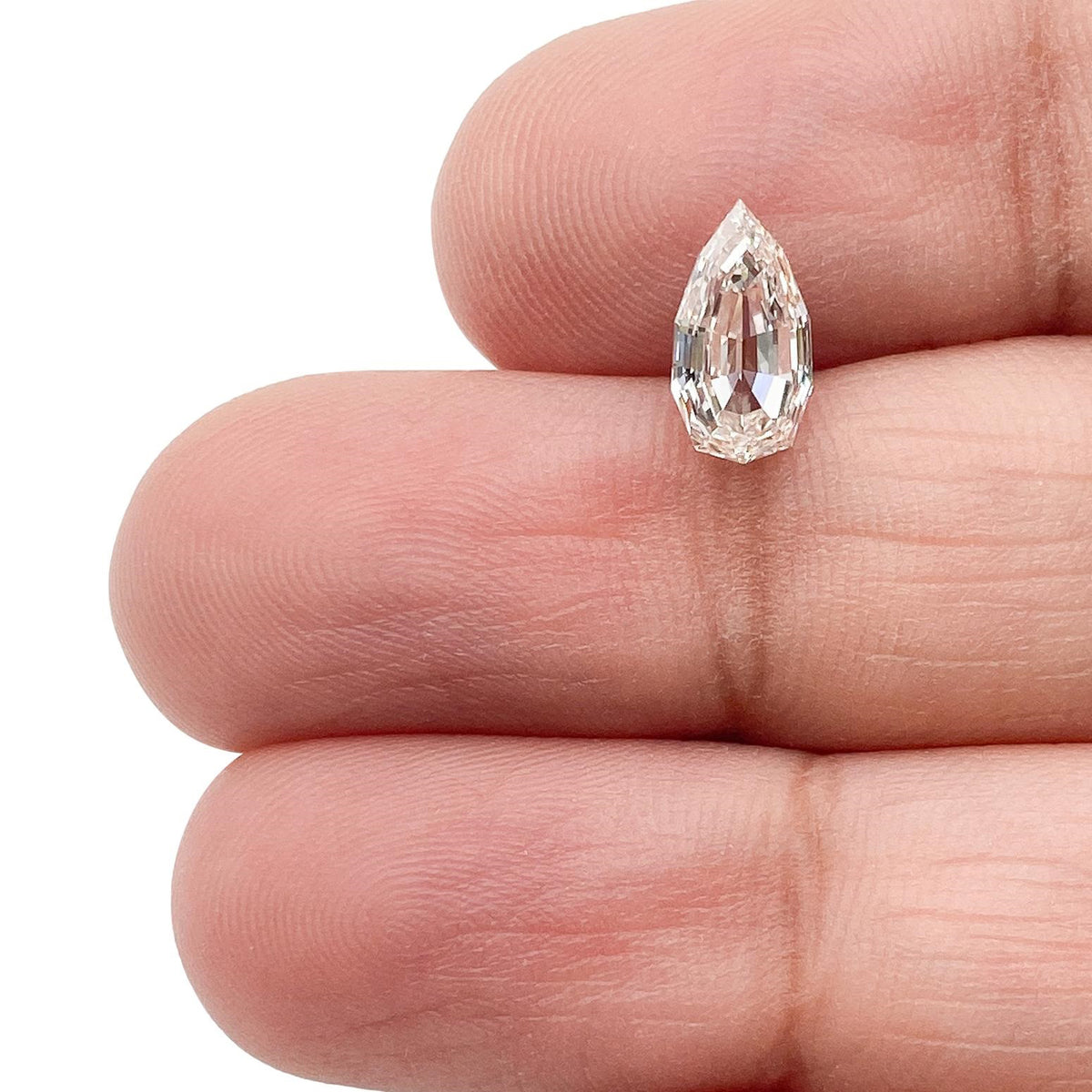 1.01ct | J/VS1 Pear Shape Step Cut Diamond (GIA) - Modern Rustic Diamond