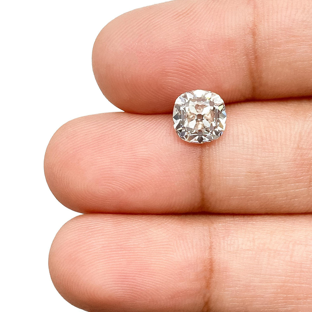 1.53ct | J/VS1 Cushion Shape Old Mine Cut Diamond (GIA) - Modern Rustic Diamond