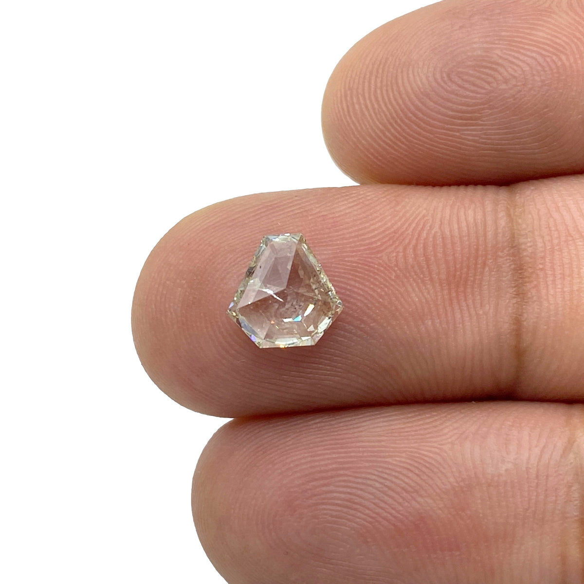 1.08ct | J-K/SI Shield Shape Rose Cut Diamond - Modern Rustic Diamond