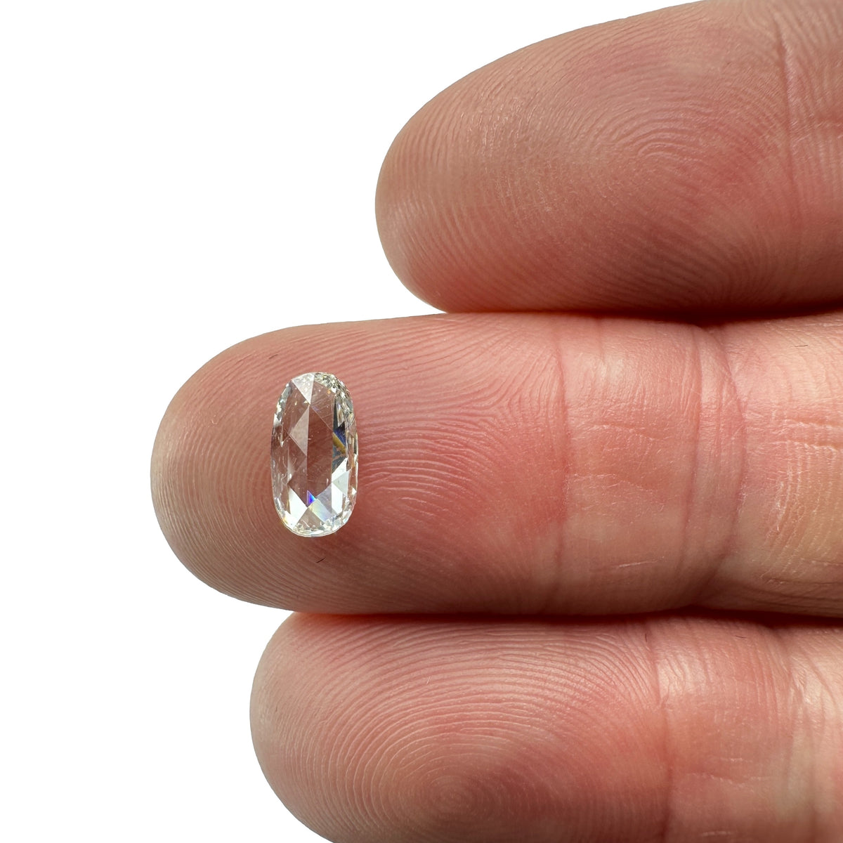 0.67ct | G-H/VVS Oval Shape Rose Cut Diamond - Modern Rustic Diamond