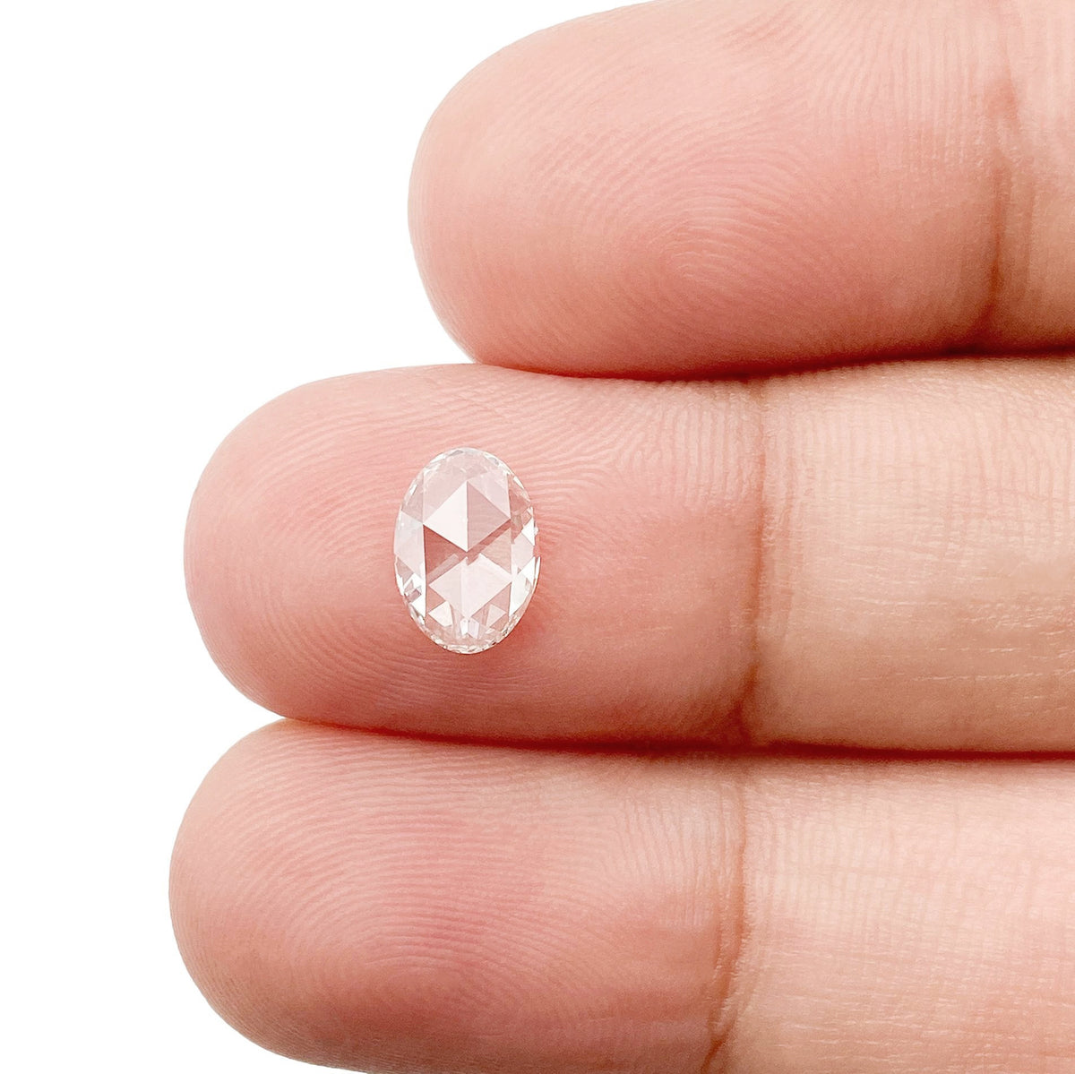 0.51ct | H/SI1 Oval Shape Rose Cut Diamond (GIA) - Modern Rustic Diamond