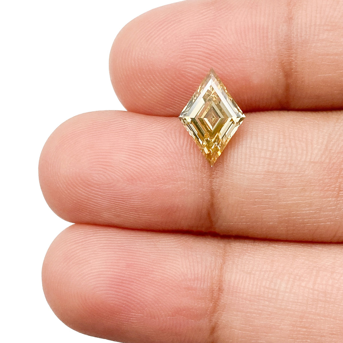 1.59ct | Champagne VS1 Lozenge Shape Step Cut Diamond (GIA) - Modern Rustic Diamond