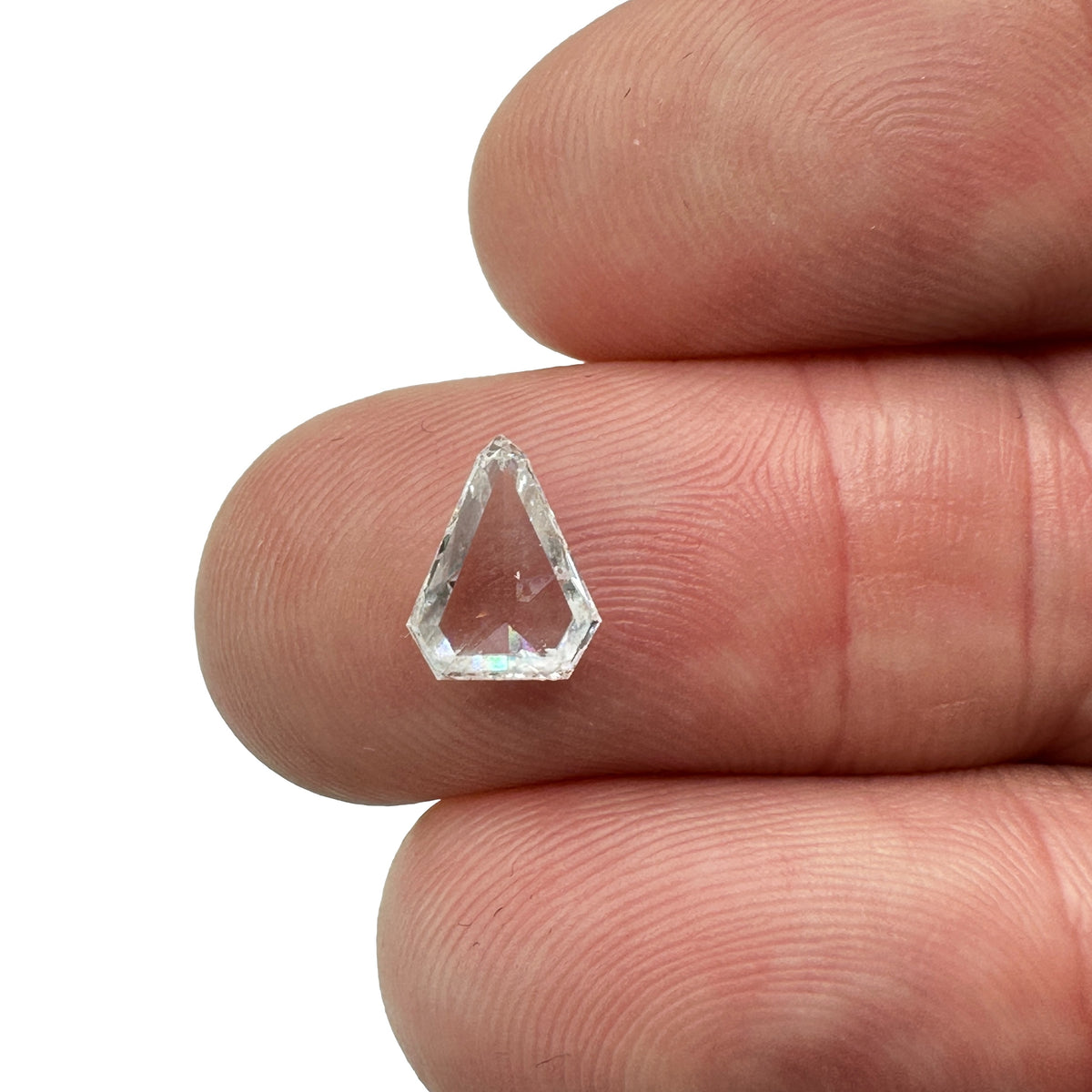 1.07ct | D/SI Shield Shape Rose Cut Diamond - Modern Rustic Diamond