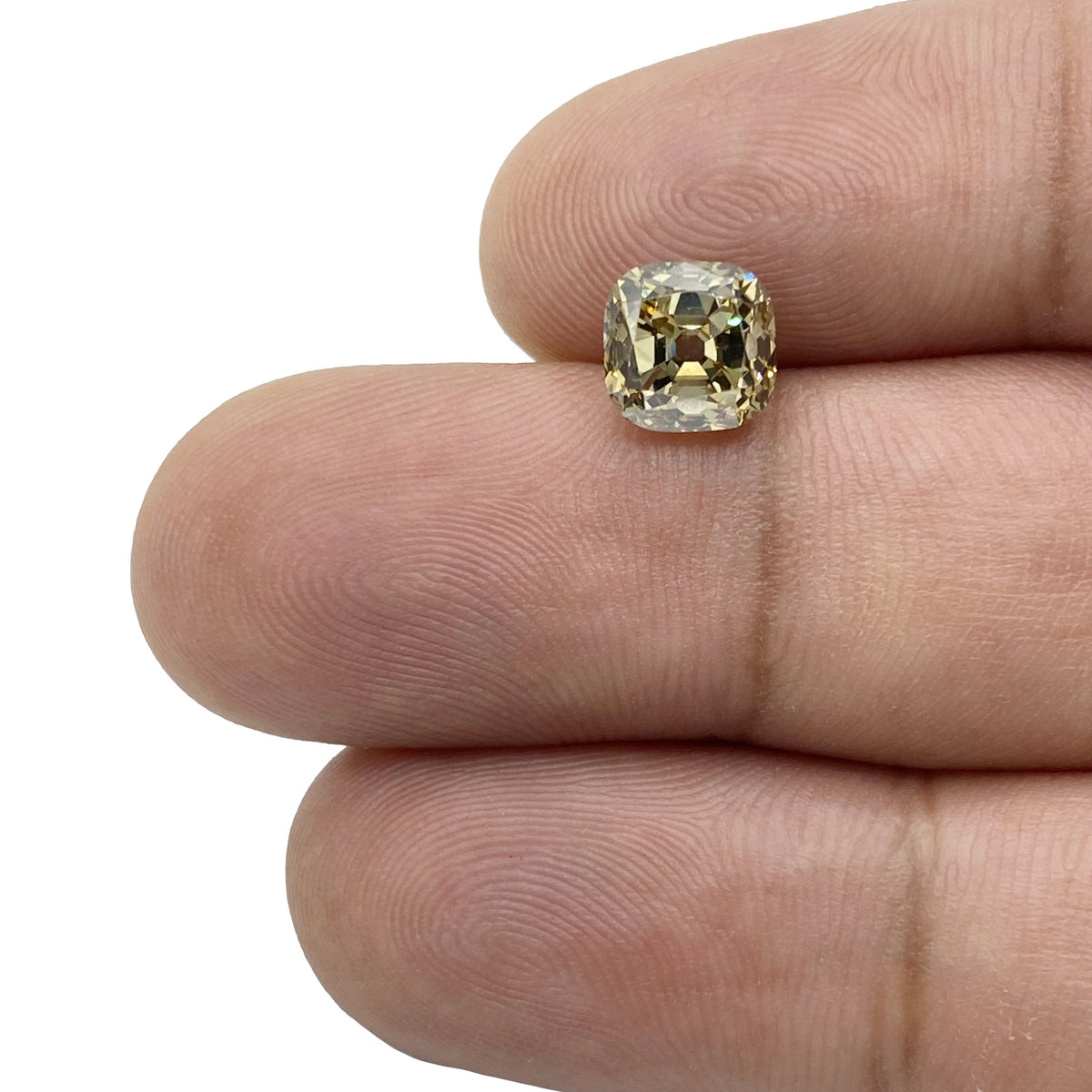 2.01ct | Champagne VVS Cushion Shape Old Mine Cut Diamond - Modern Rustic Diamond