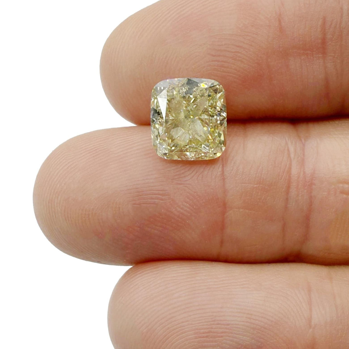4.28ct | Yellow SI1 Cushion Shape Brilliant Cut Diamond (GIA) - Modern Rustic Diamond