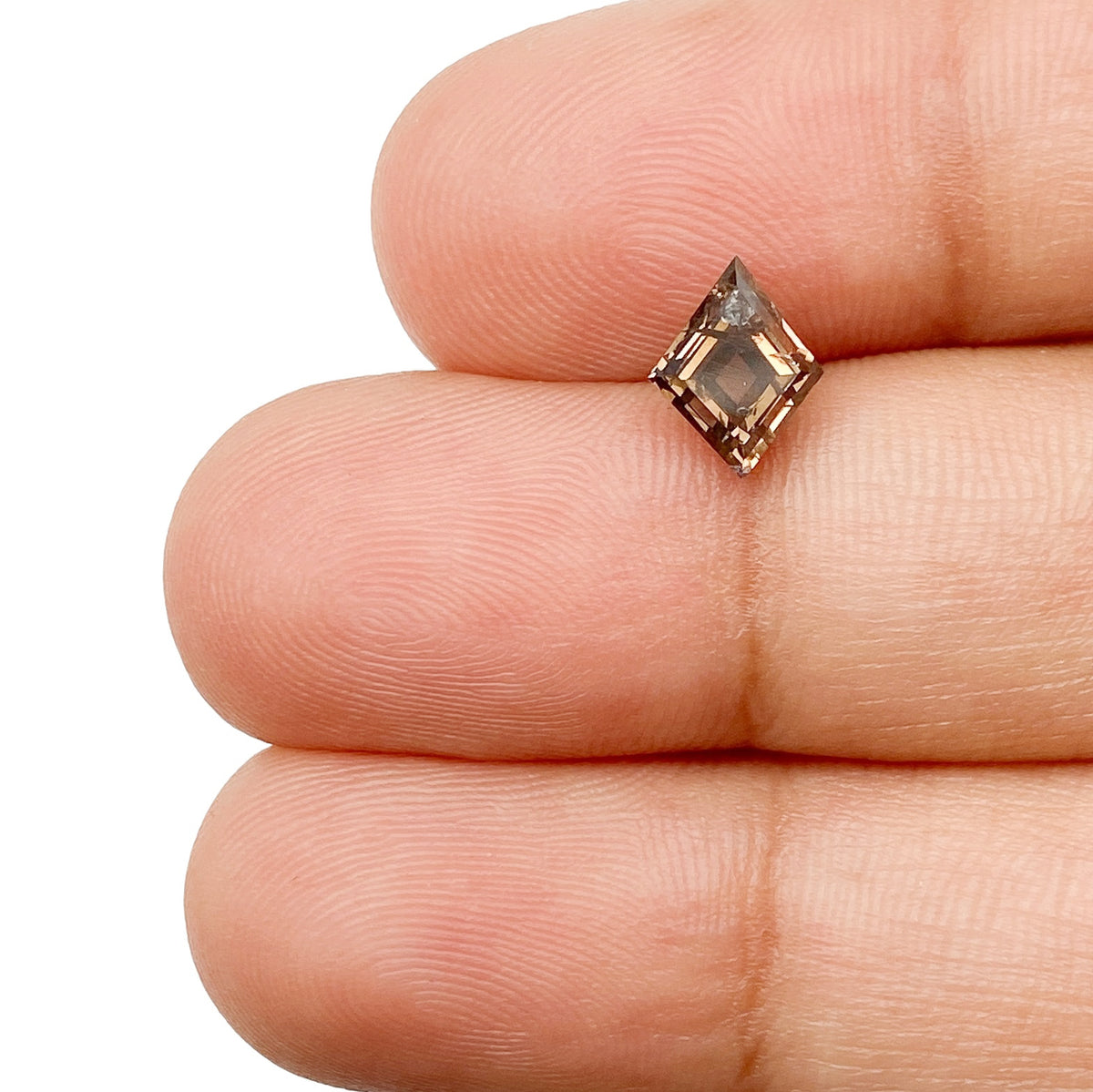 1.00ct | Cognac I1 Lozenge Shape Step Cut Diamond - Modern Rustic Diamond