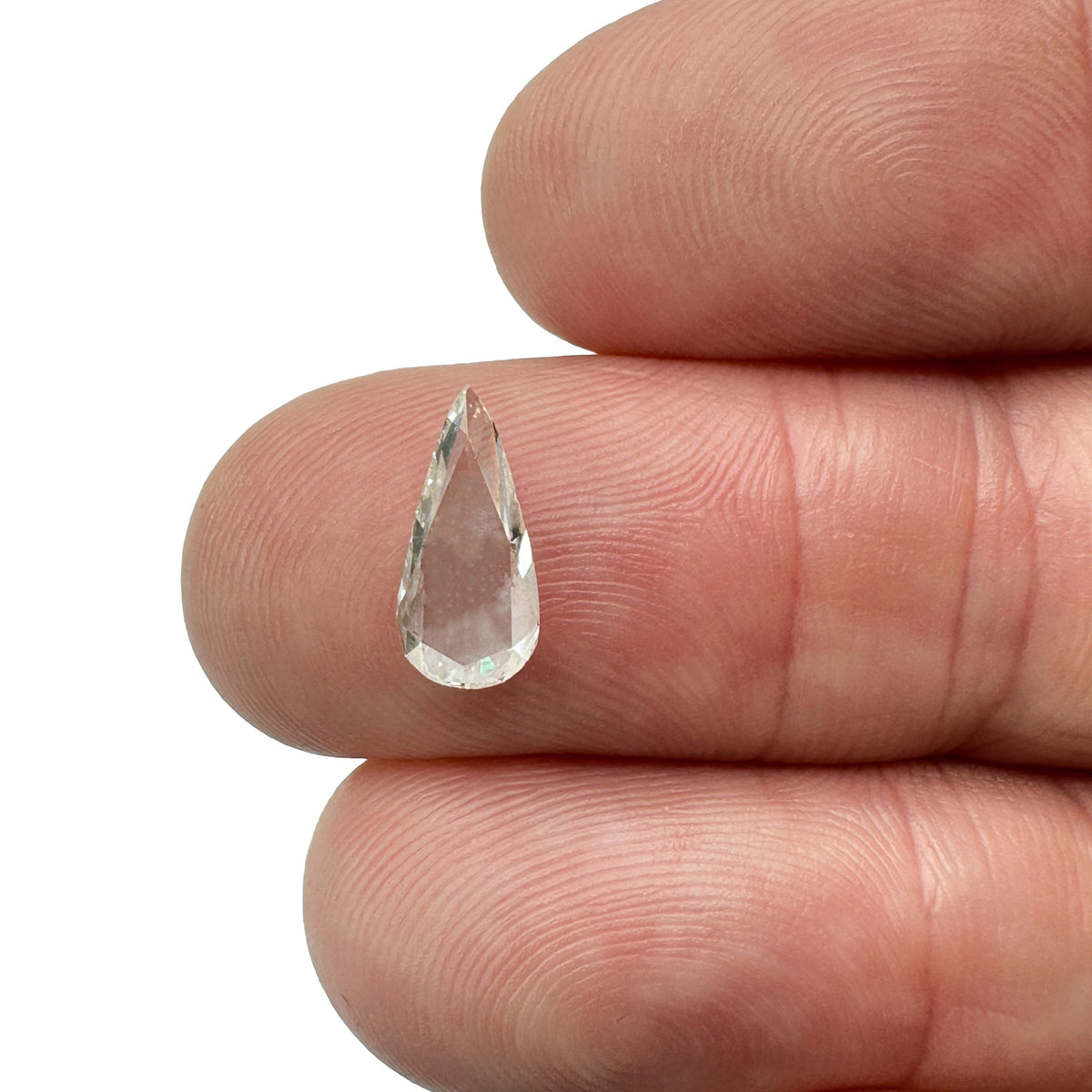 1.05ct | J/VS2 Pear Shape Rose Cut Diamond (IGI) - Modern Rustic Diamond