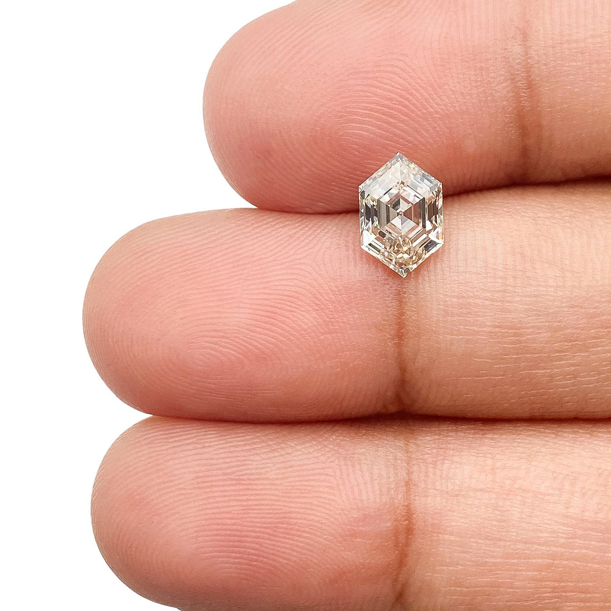 1.03ct | S-T/SI1 Hexagon Shape Step Cut Diamond (GIA) - Modern Rustic Diamond