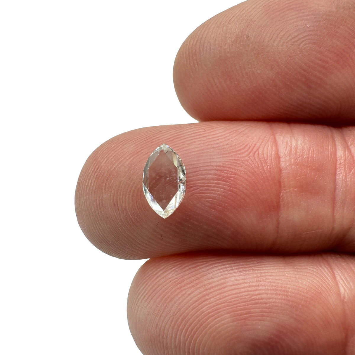 0.60ct | E-F/VVS Marquise Shape Rose Cut Diamond - Modern Rustic Diamond