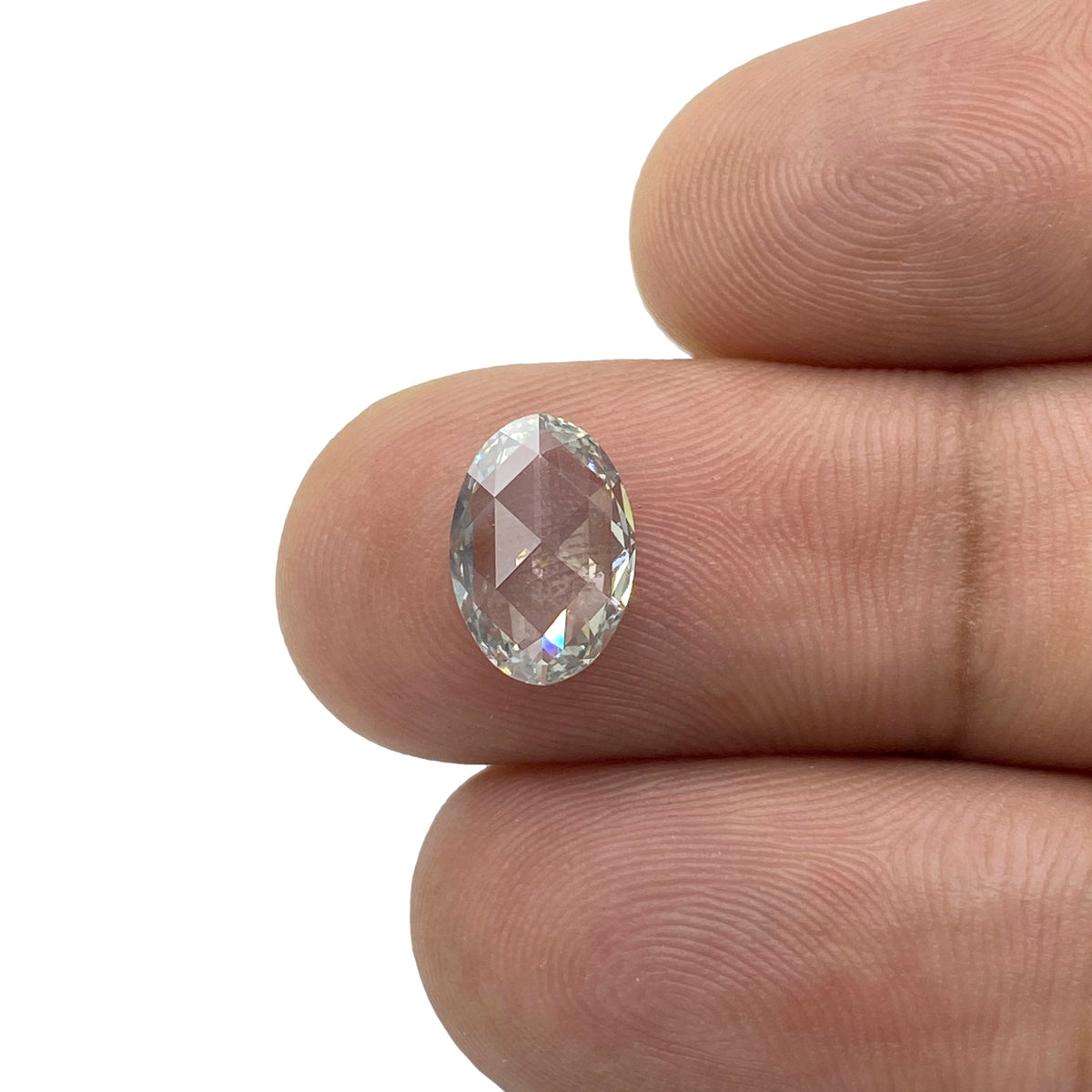 1.21ct | Fancy Light Gray/VS2 Oval Shape Rose Cut Diamond (GIA) - Modern Rustic Diamond