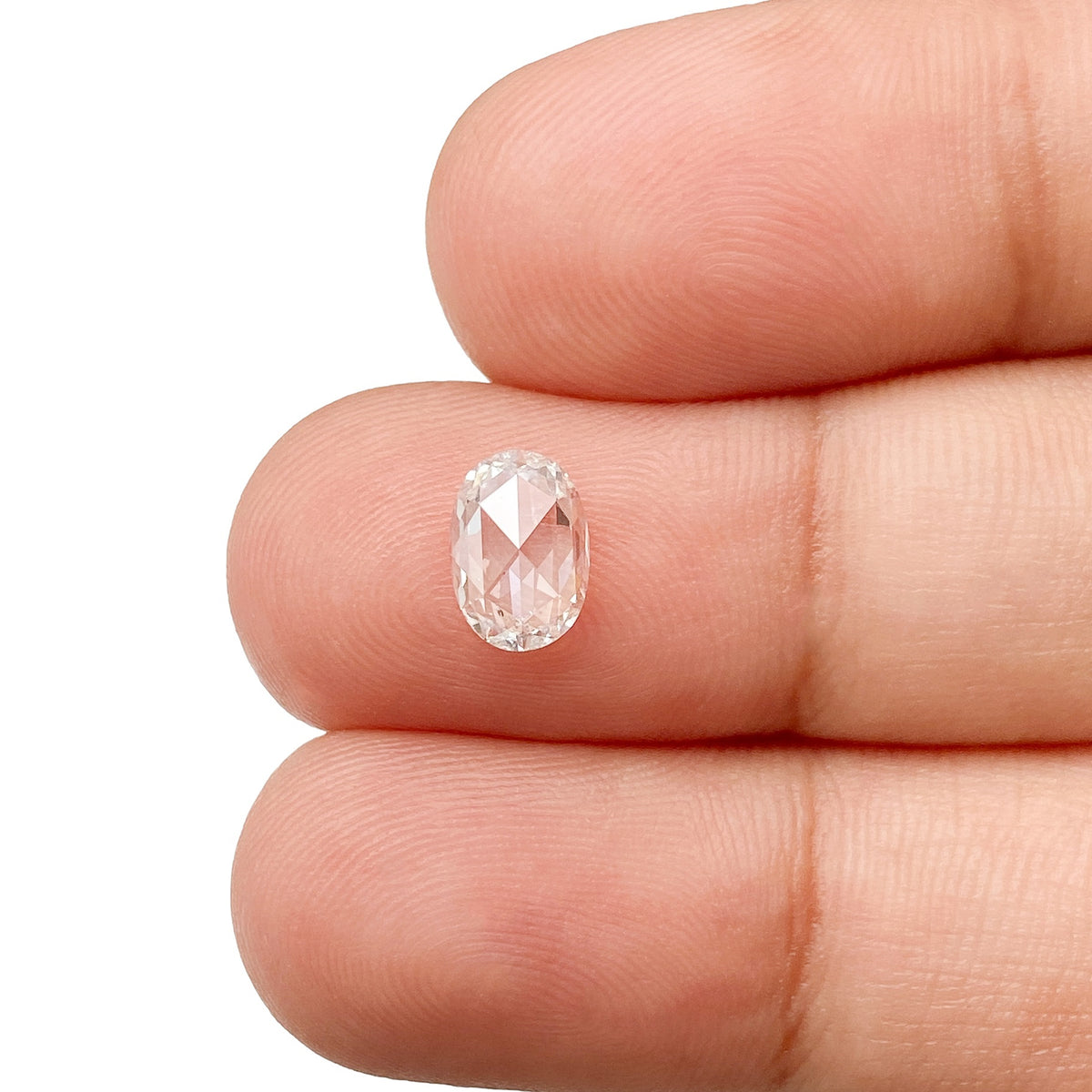 0.69ct | D/I1 Oval Shape Rose Cut Diamond - Modern Rustic Diamond