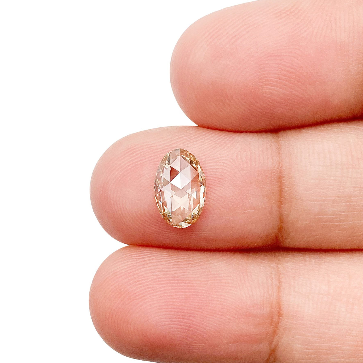 1.02ct | Champagne VS1 Oval Shape Rose Cut Diamond (GIA) - Modern Rustic Diamond