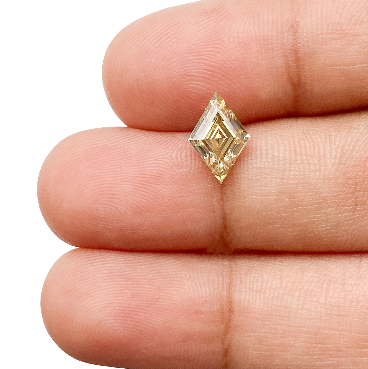 1.21ct | Champagne VS1 Lozenge Shape Step Cut Diamond (GIA) - Modern Rustic Diamond