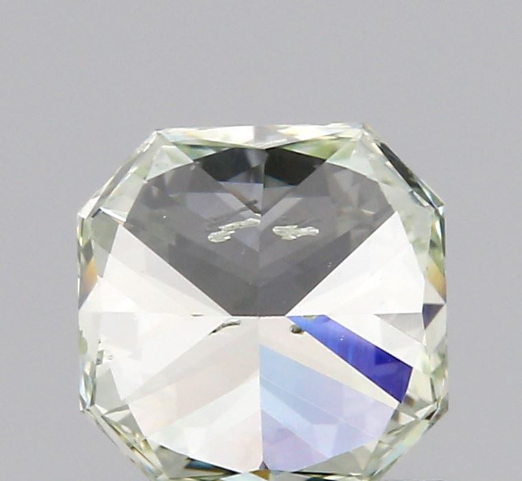 0.88ct | Fancy Green/I1 Radiant Shape Brilliant Cut Diamond (GIA) - Modern Rustic Diamond