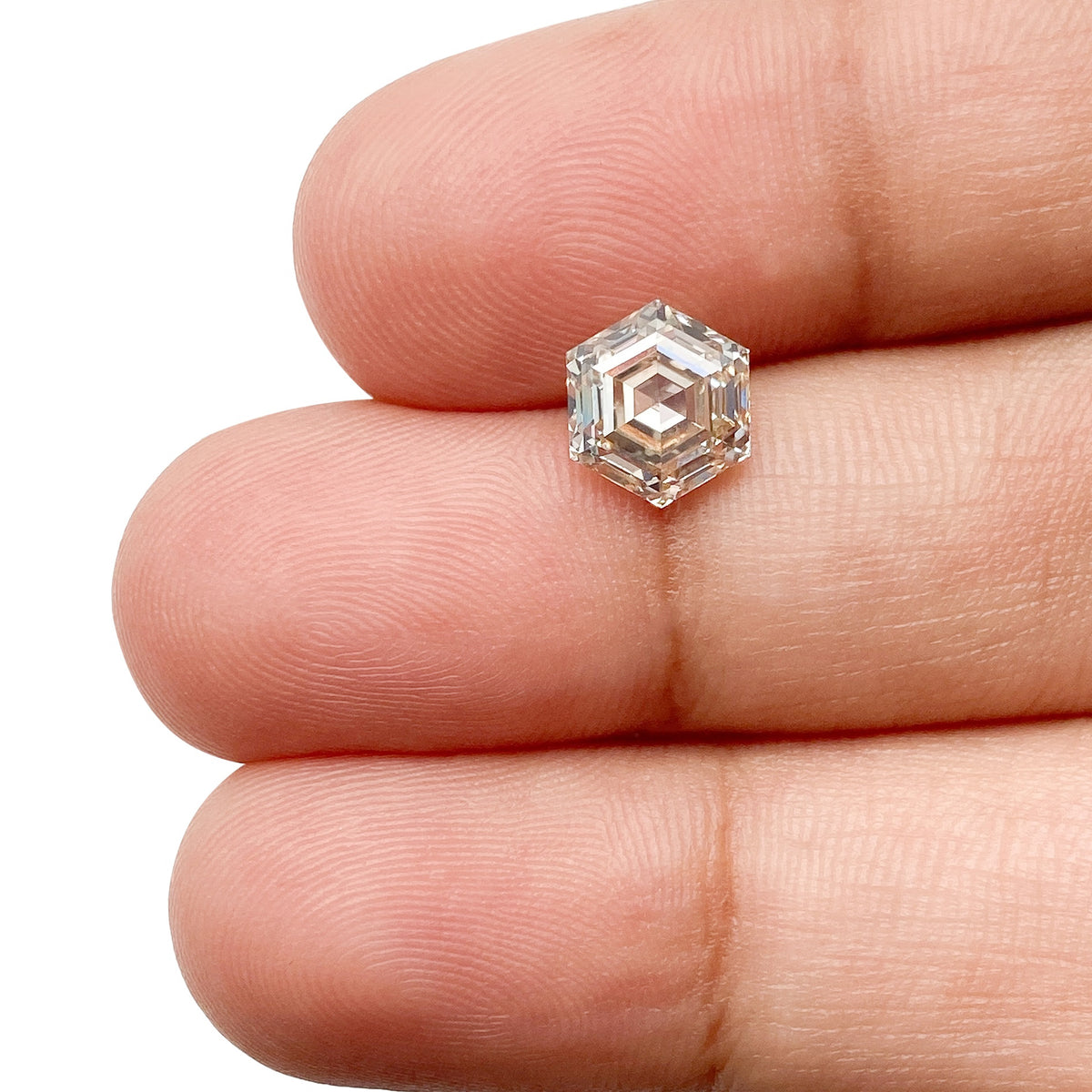 1.57ct | U-V/VS1 Hexagon Shape Step Cut Diamond (GIA) - Modern Rustic Diamond