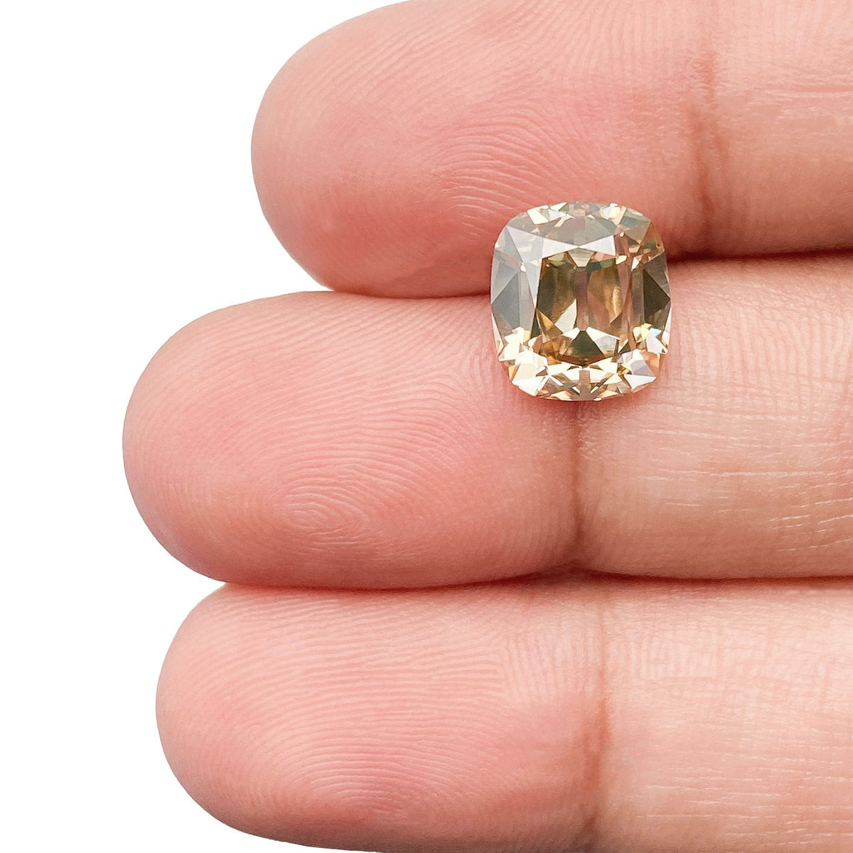 3.11ct | Fancy Light Brown VVS2 Cushion Shape Old Mine Cut Diamond (GIA) - Modern Rustic Diamond