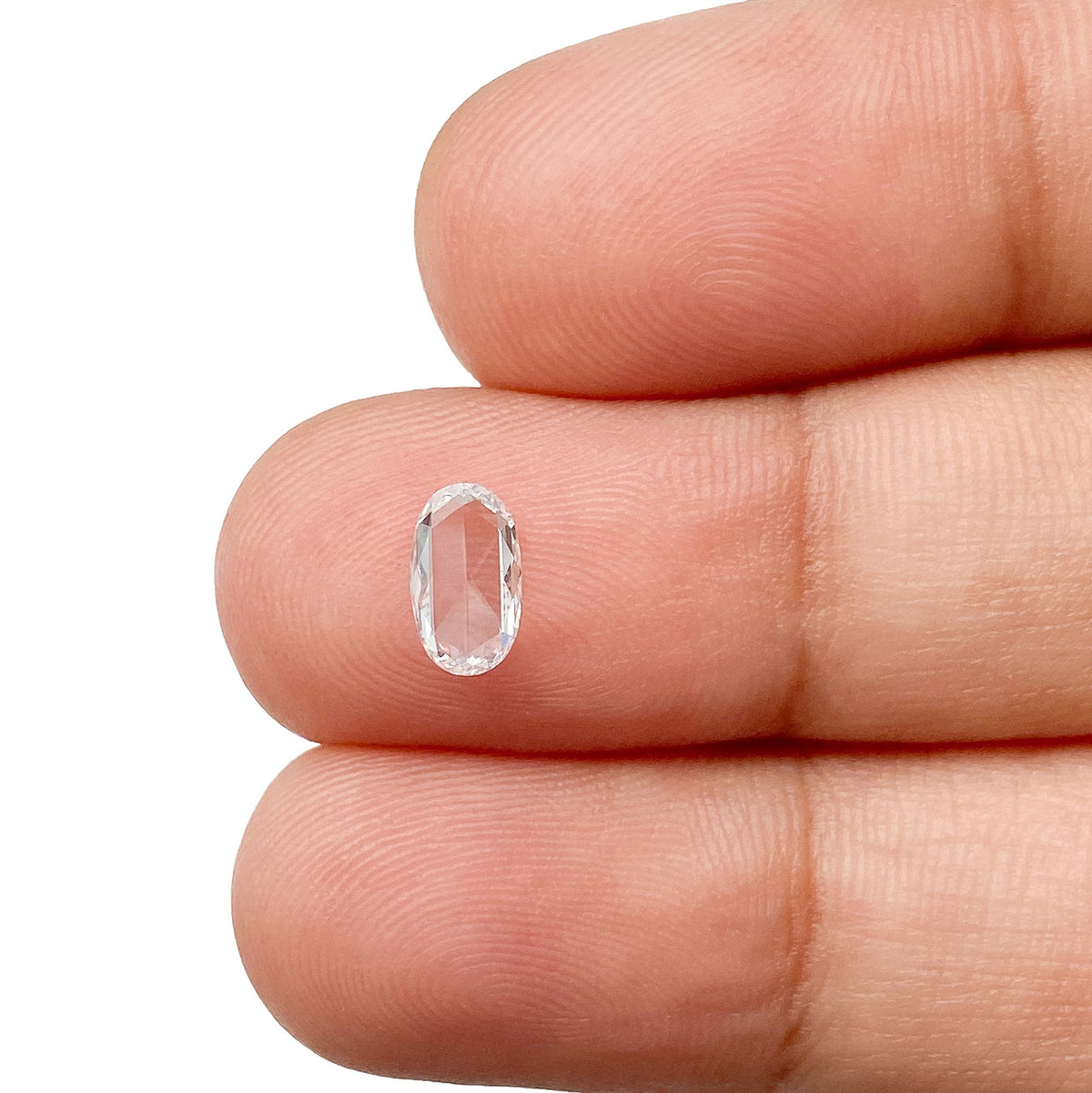 0.40ct | D/VVS2 Oval Shape Rose Cut Diamond - Modern Rustic Diamond