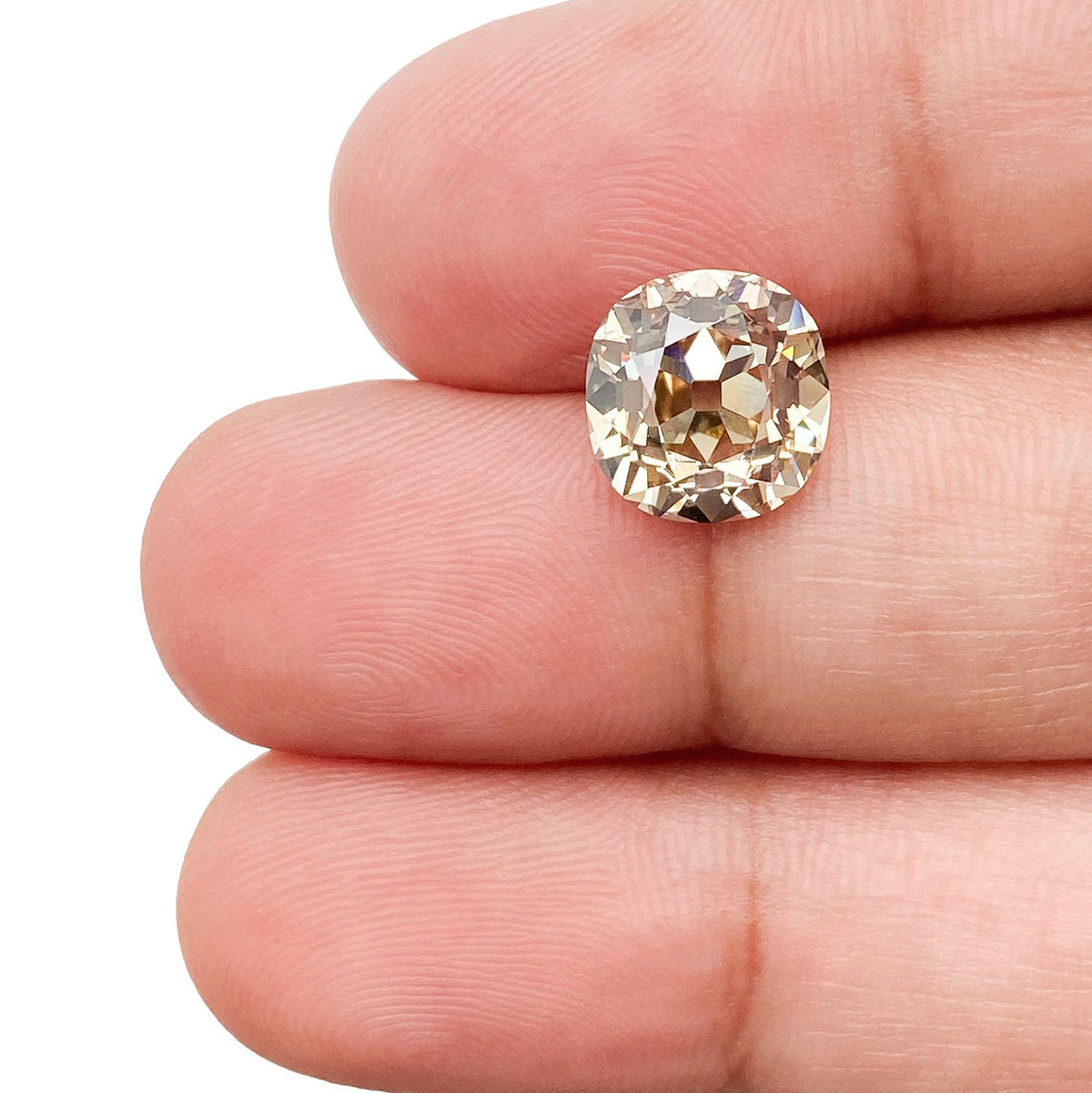 3.01ct | Y-Z/VS1 Cushion Shape Old Mine Cut Diamond (GIA) - Modern Rustic Diamond