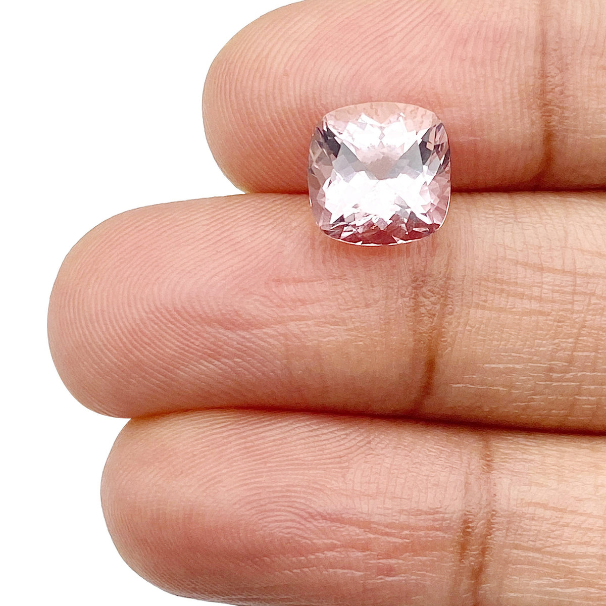 3.02ct |  Cushion Shape  Morganite - Modern Rustic Diamond