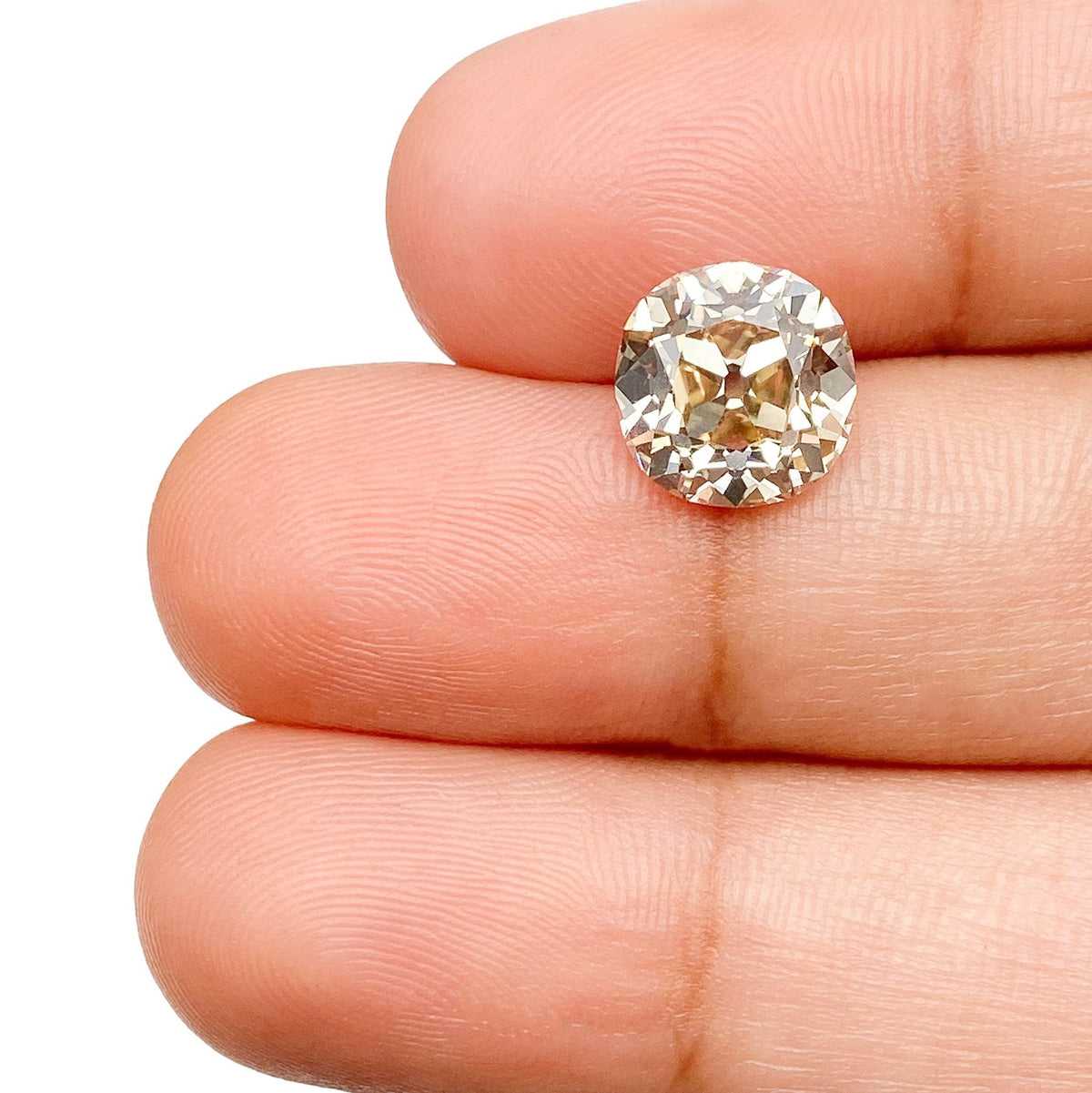3.03ct | W-X/VS2 Cushion Shape Old Mine Cut Diamond (GIA) - Modern Rustic Diamond
